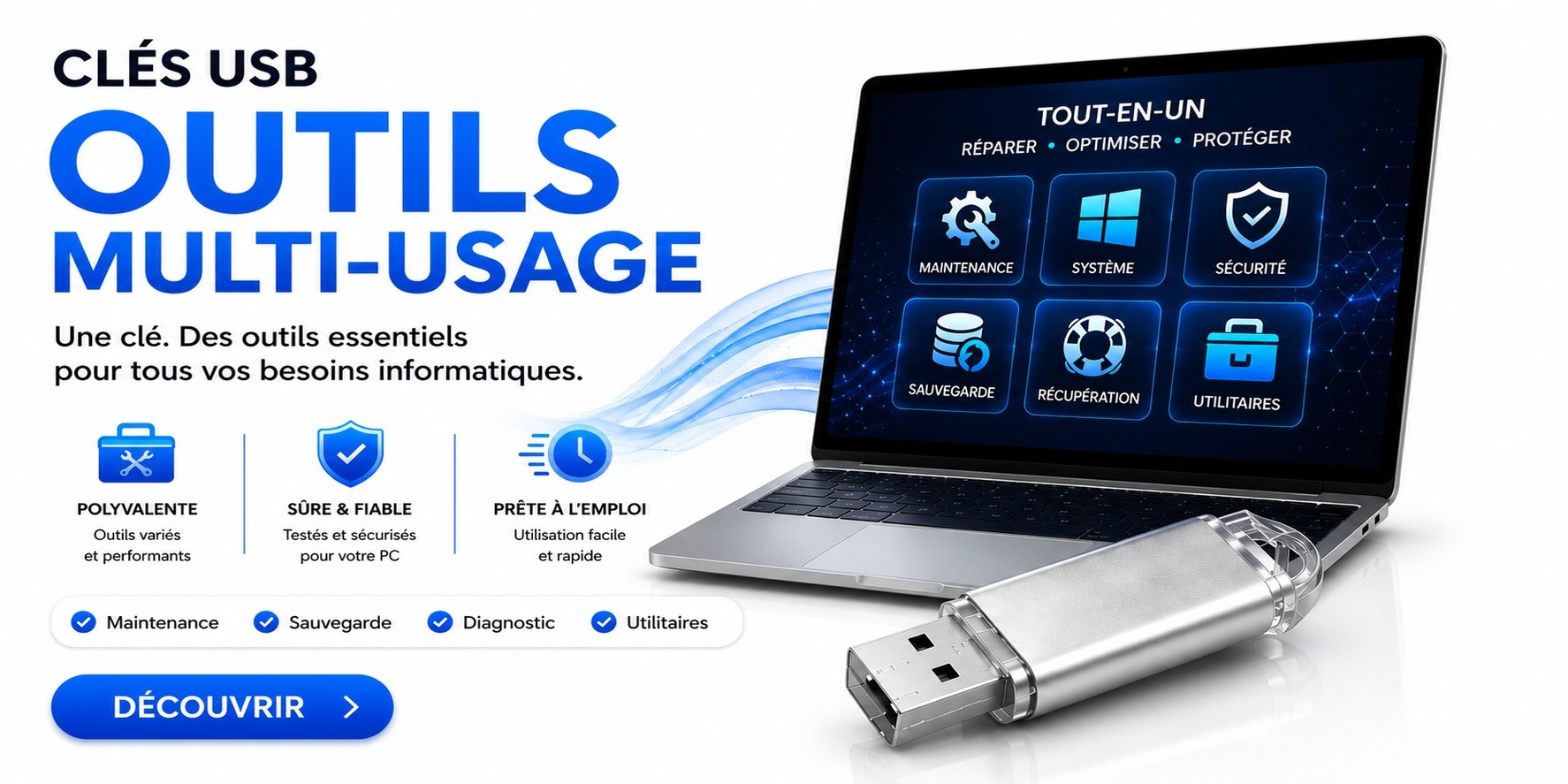Outils de r&eacute;paration PC